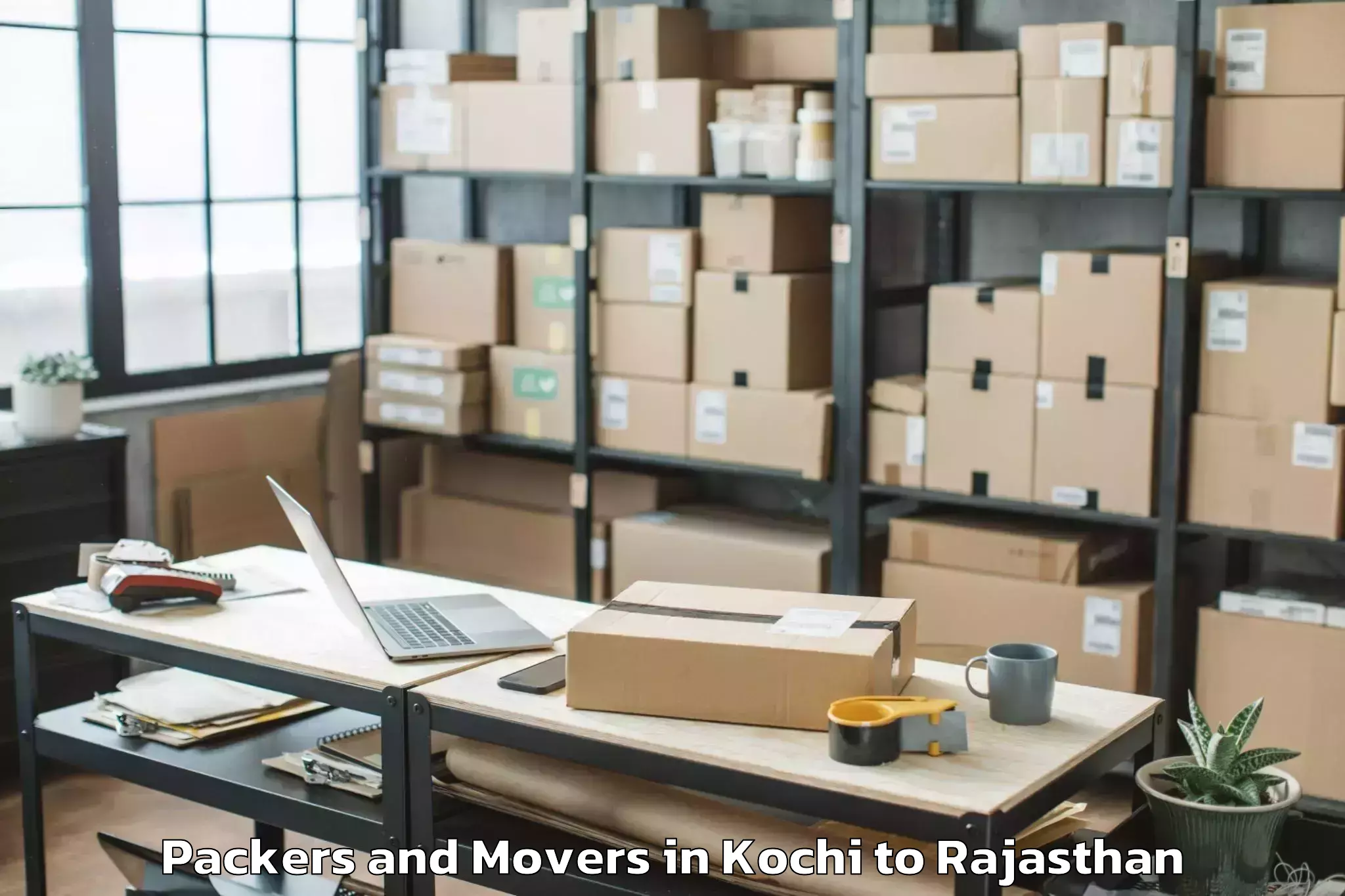 Book Kochi to Kherwara Packers And Movers Online